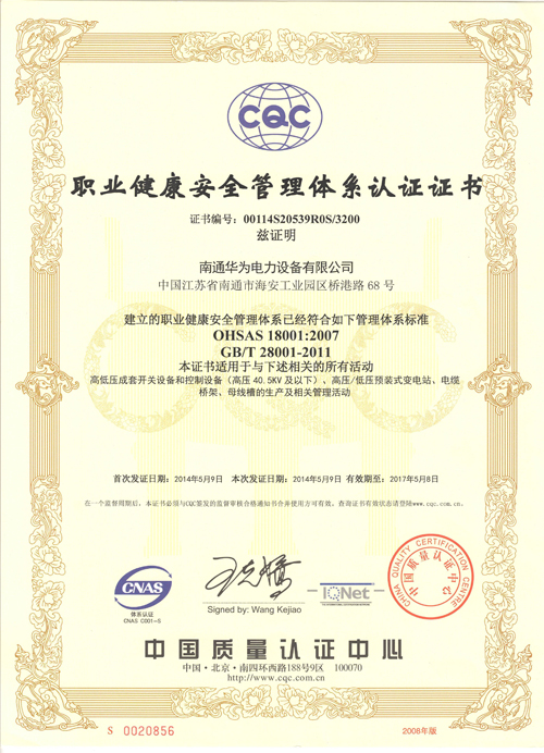 职业健康安全管理体系（正本）